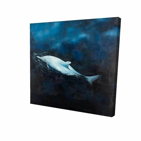 Fondo 32 x 32 in. Swimming Dolphin-Print on Canvas FO2792312